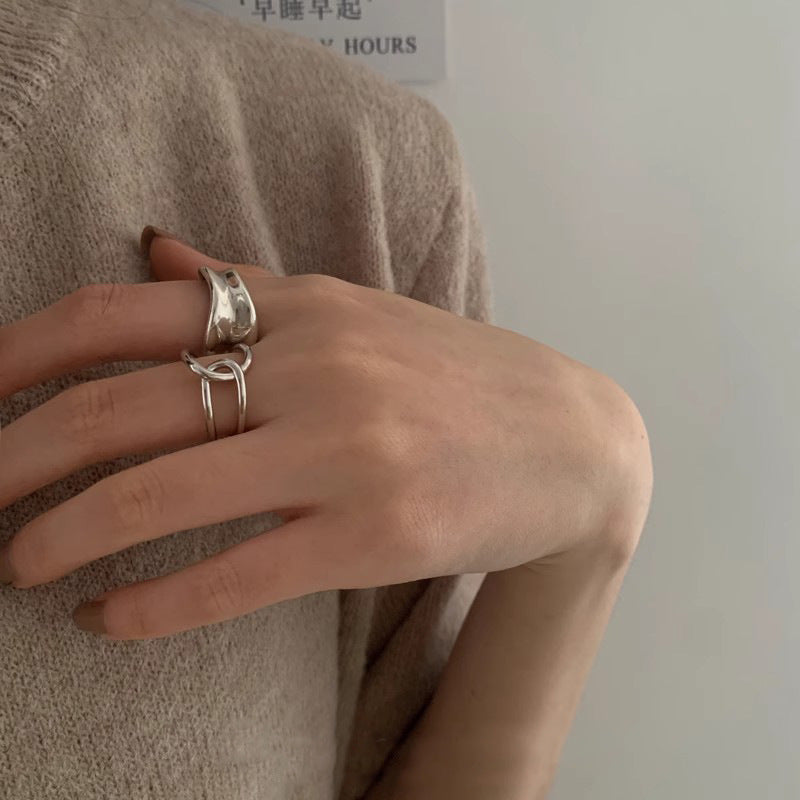 Damen Offener Ring mit kreativem Knoten-Design Shop Nory
