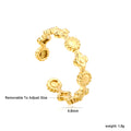 Damen einstellbarer Ring mit kunstvollem Blumenmuster Shop Nory