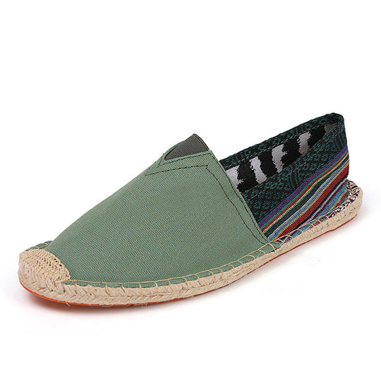 Damen Espadrilles-Slipper aus Canvas mit gewebtem Fersenbereich und geflochtener Jute-Sohle Shop Nory
