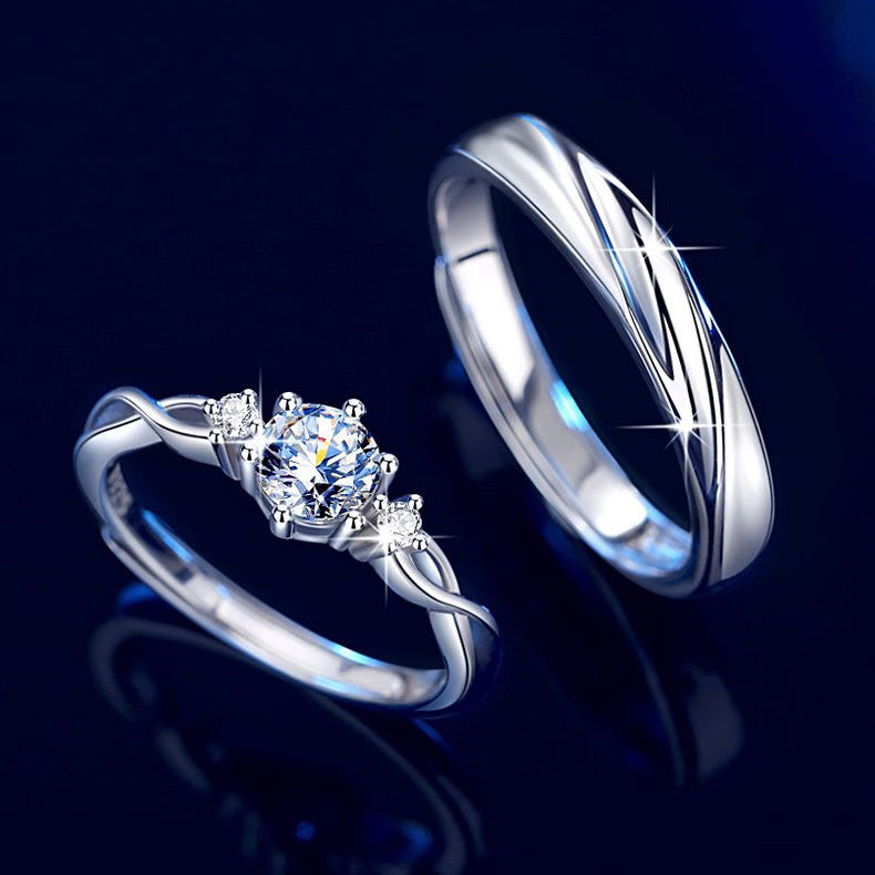 Damen eleganter Silberring mit geschwungenem Design Shop Nory
