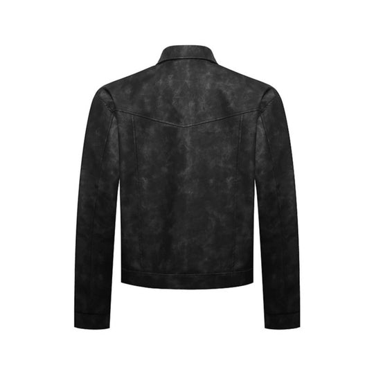 Herren Kurzjacke im Military-Marching‑Look aus Velourslederimitat mit Stehkragen & Zierknöpfen Shop Nory