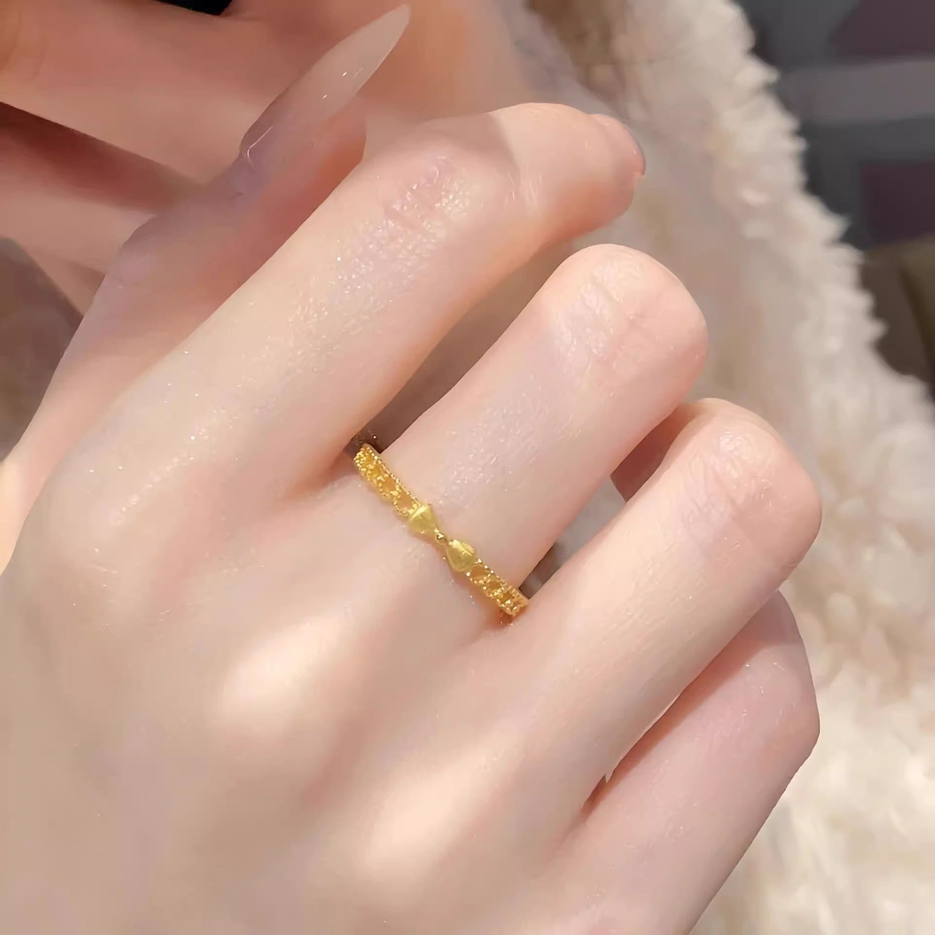 Damen Zierlicher Ring mit verspieltem Schleifenmotiv Shop Nory