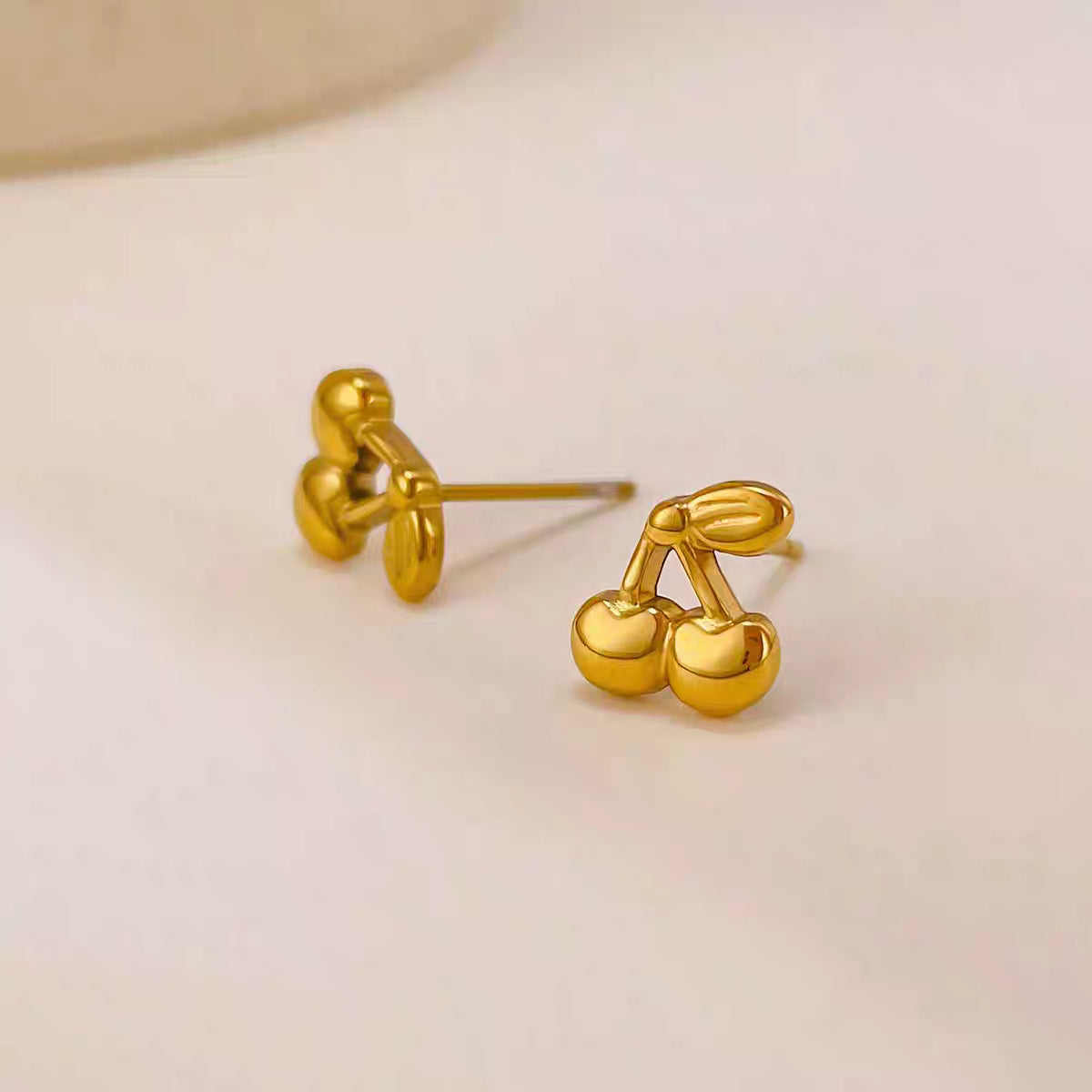 Damen Verspielte Kirsch Charms Steckerohrringe Shop Nory
