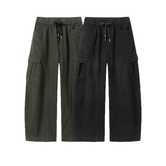 Herren Weite Cargo-Hose mit Kordelbund und Mehrfachpattentaschen Shop Nory