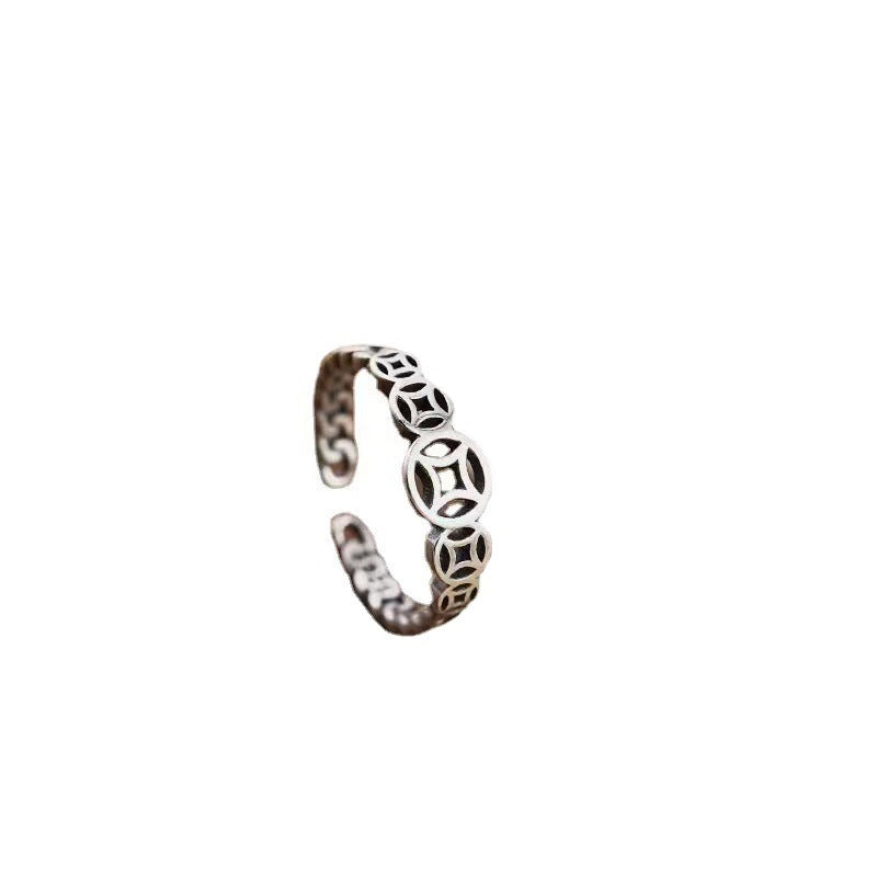Damen Offener Ring mit kunstvollem gewebtem Design Shop Nory