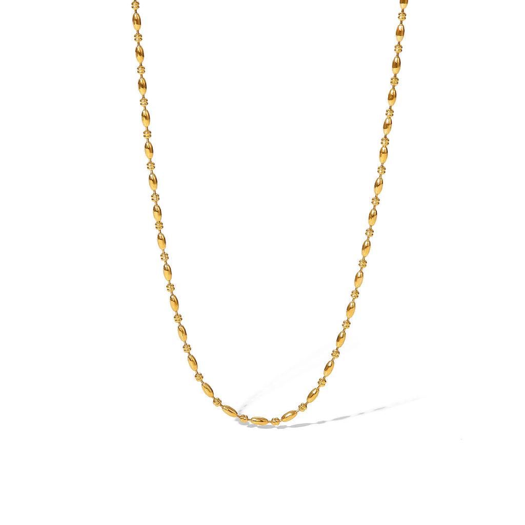 Damen Halskette mit filigranem Perlendesign und hypoallergener Edelstahlverarbeitung Shop Nory