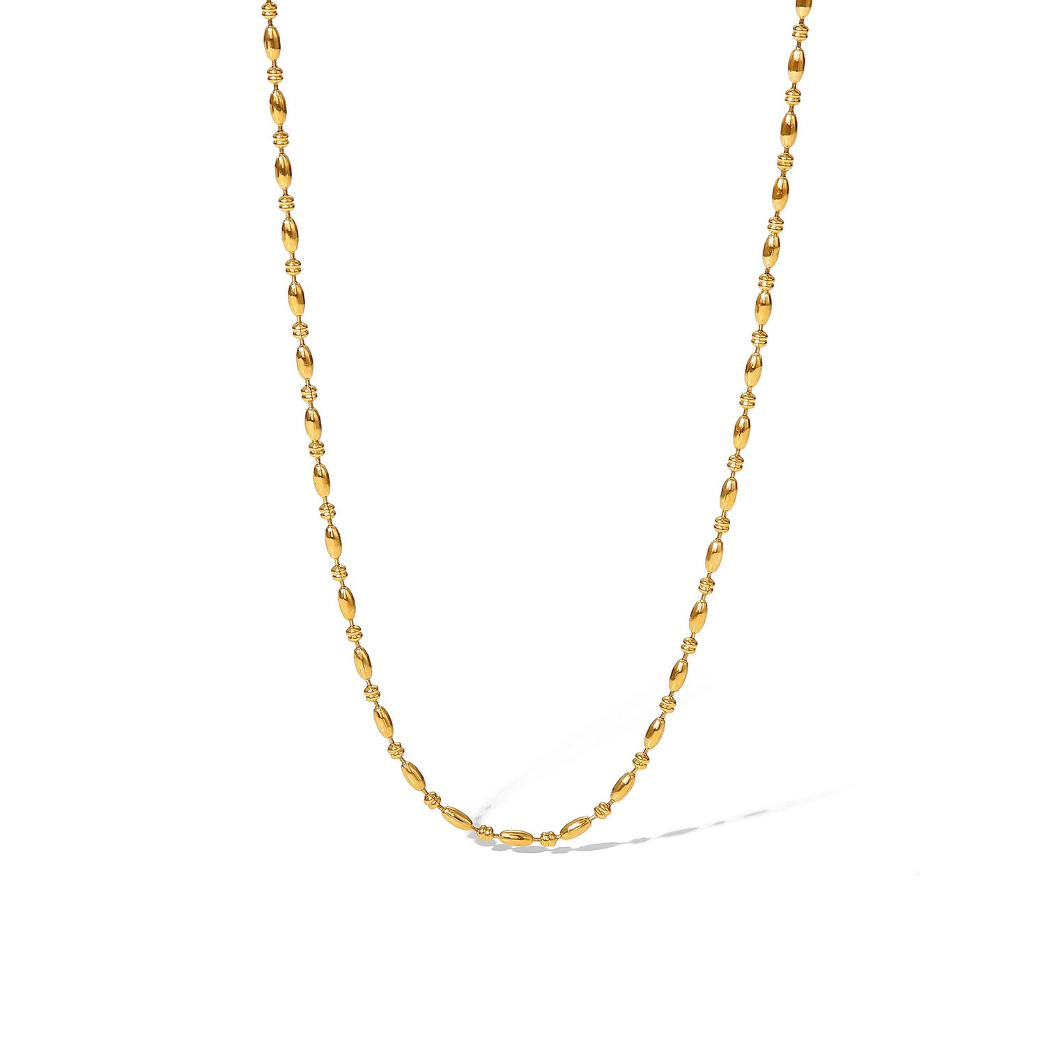 Damen Halskette mit filigranem Perlendesign und hypoallergener Edelstahlverarbeitung Shop Nory