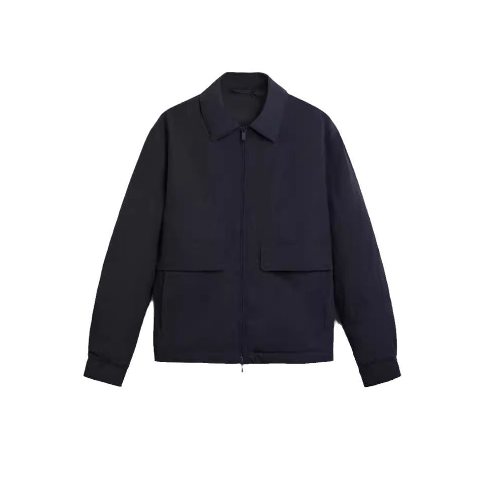 Herren Leichte Utility-Blousonjacke mit Hemdkragen und aufgesetzten Pattentaschen Shop Nory