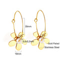 Damen Hängende Ohrstecker mit floralem Design aus hochwertigem, goldplattierten Edelstahl Shop Nory