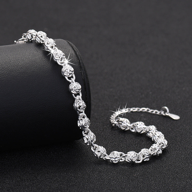 Damen Elegantes Armband mit kunstvollem Rosendesign Shop Nory