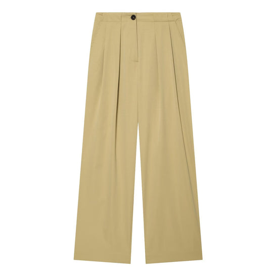 Damen weite hochtaillierte Bundfaltenhose mit weitem Bein Shop Nory