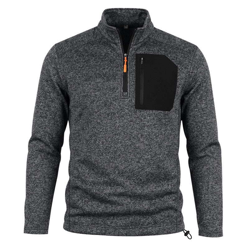 Herren Outdoor-Fleecepullover mit Halbzip und Brusttasche Shop Nory