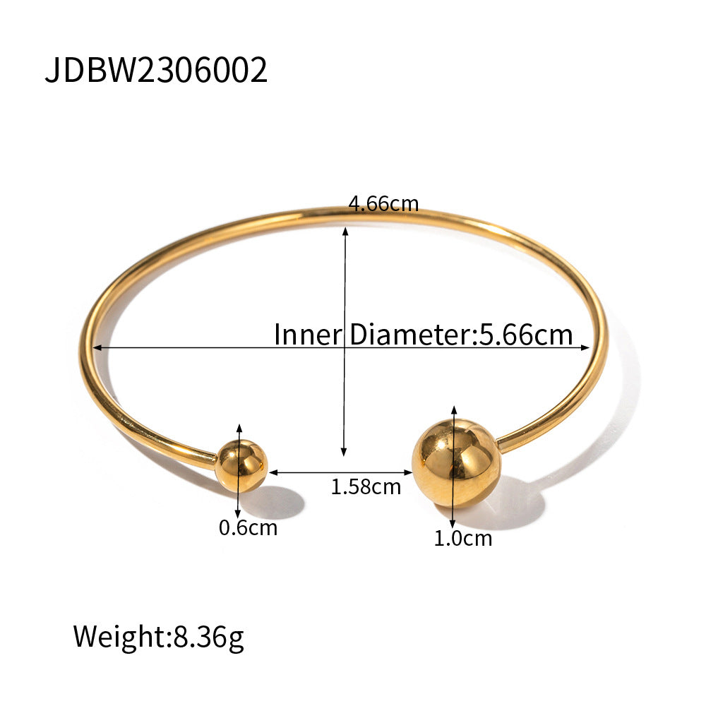 Damen Offenes Armband aus hochwertigem Edelstahl mit hypoallergenen und wasserfesten Eigenschaften Shop Nory