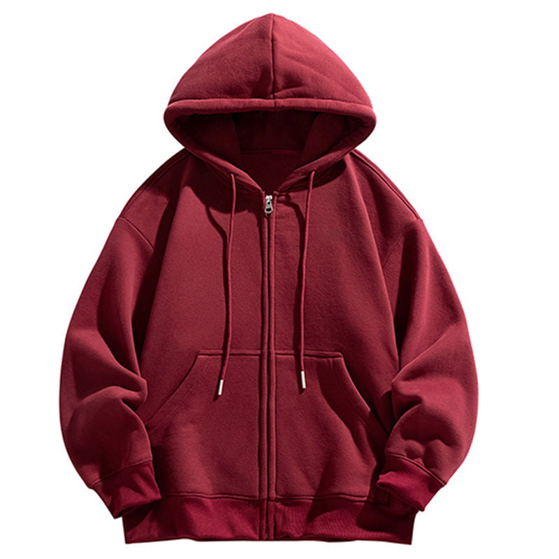 Herren Oversize Kapuzen‑Sweatjacke mit durchgehendem Reißverschluss und Kängurutasche Shop Nory