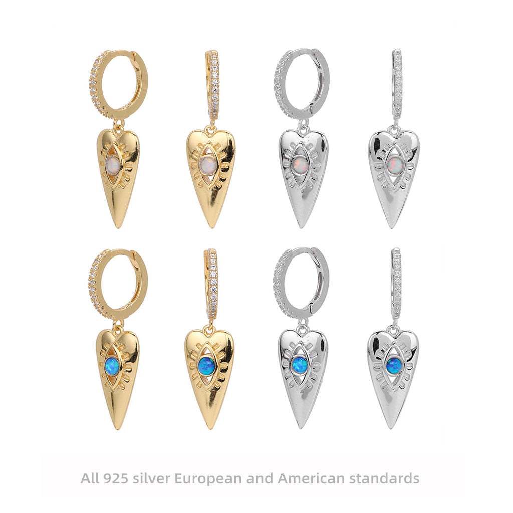 Damen Ohrhänger mit traumhaften Herzanhängern aus 925 Sterling Silber Shop Nory