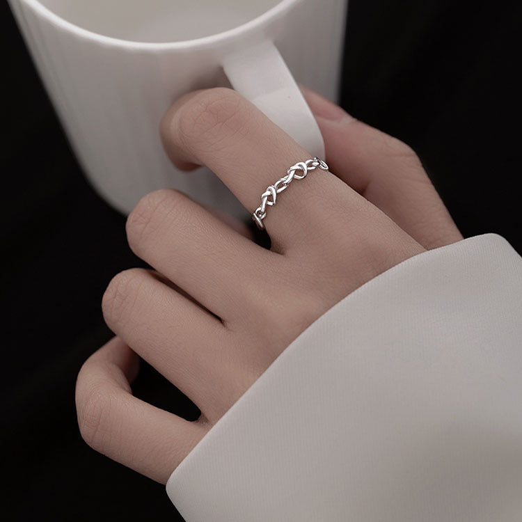 Damen Zierlicher und filigraner Ring mit verschlungenem Design Shop Nory
