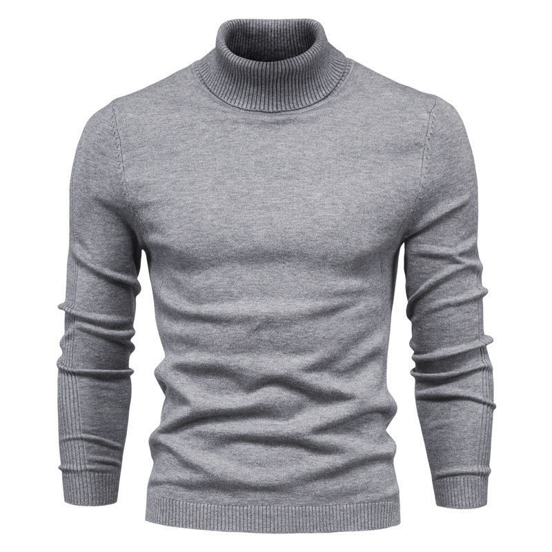 Herren modischer Rollkragenpullover aus feiner Merinowolle