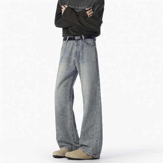 Herren Weite Jeans mit einzigartigem Muster und hohem Tragekomfort