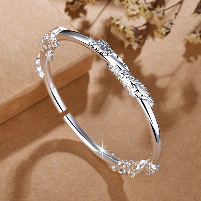 Damen Armreif mit kunstvoller Blumendekoration Shop Nory