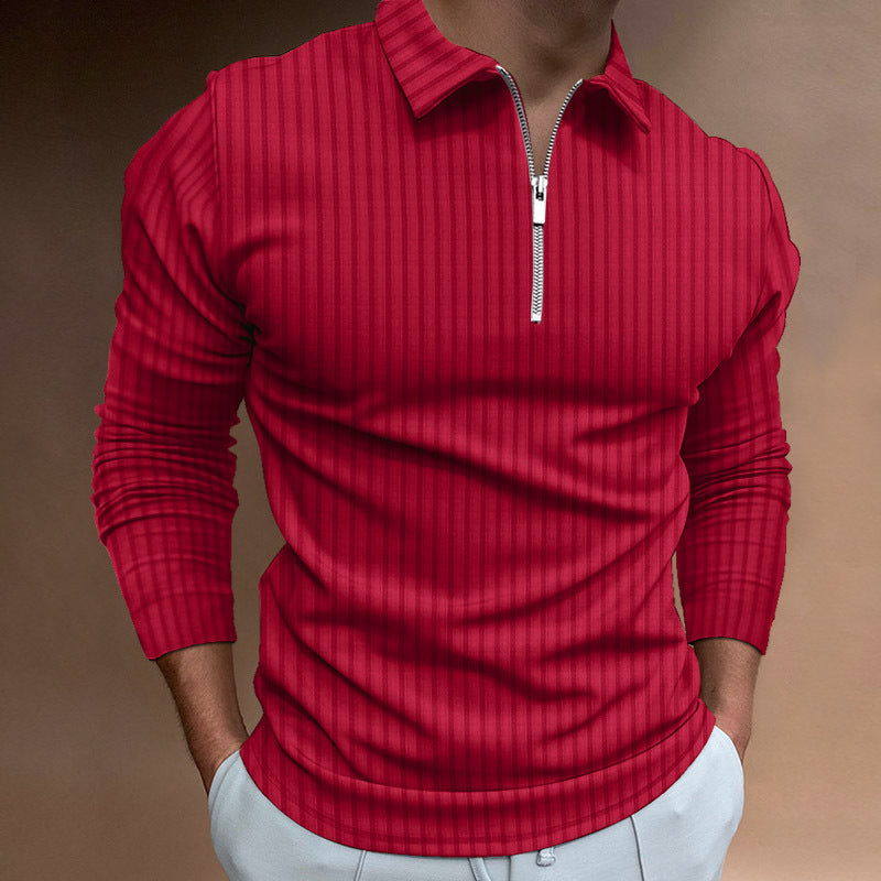 Herren modischer Poloshirt mit Reißverschluss