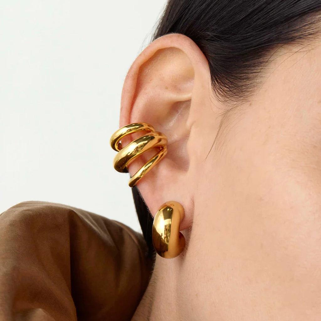 Damen Offene Creolen mit geschwungenem Design und elegantem Glanz Shop Nory