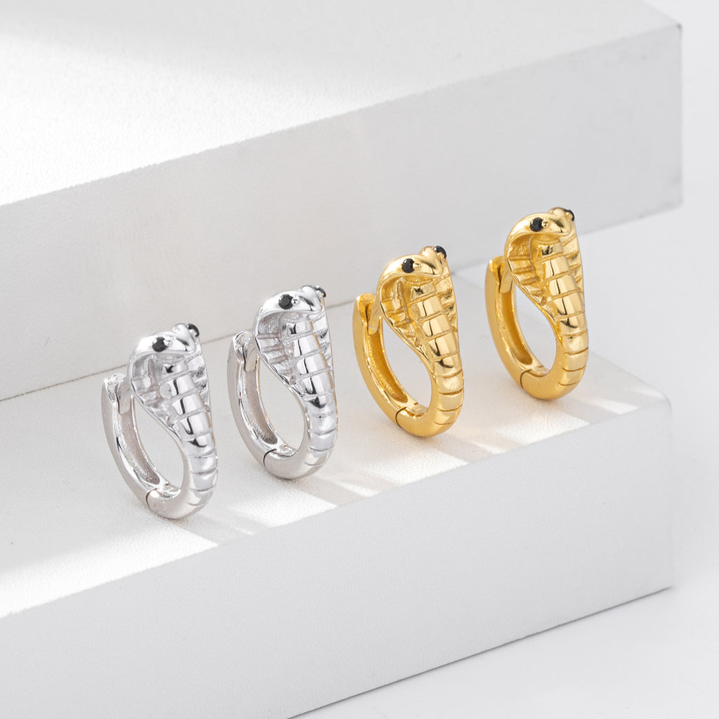 Damen Ohrhänger im eleganten Schlangen-Design aus hochwertigem 925 Sterling Silber Shop Nory