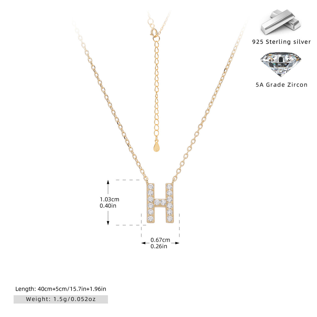 Damen Halskette mit Z-Anhänger und funkelnden Zirkonia Shop Nory