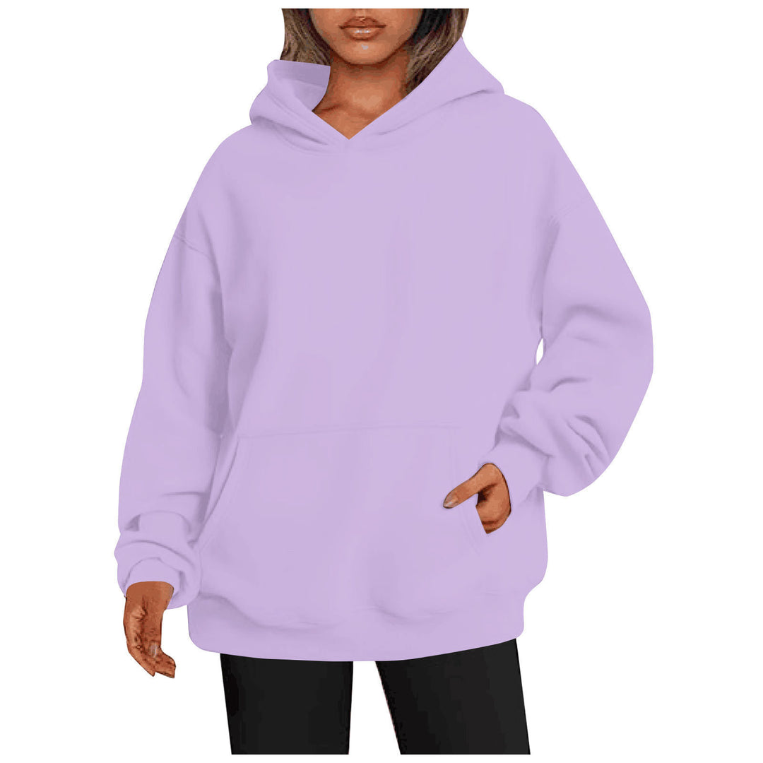 Damen nan Oversize Kapuzenpullover aus weicher Baumwollmischung mit Kängurutasche Shop Nory