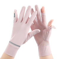 Reflektierender Streifen Mesh Palm Flap [Handschuhe - Rosa]