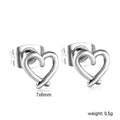 Damen Ohrstecker im herzförmigen Design aus Edelstahl Shop Nory