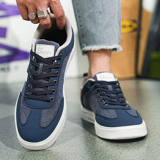 Herren nan urbaner Canvas- und Kunstleder-Sneaker mit gepolstertem Einstieg und profilierter Gummisohle