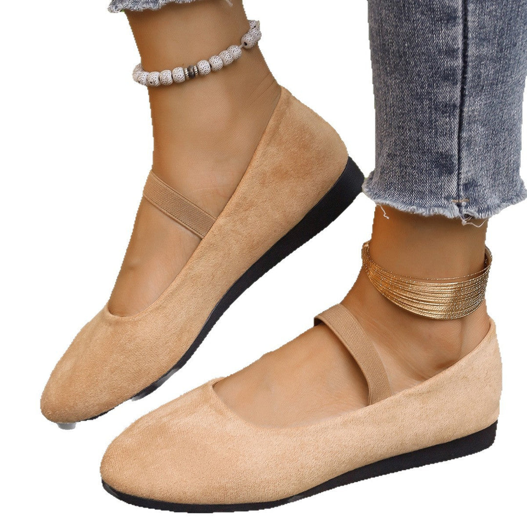 Damen Ballerinas mit verstellbarem Riemen und komfortablem Fußbett