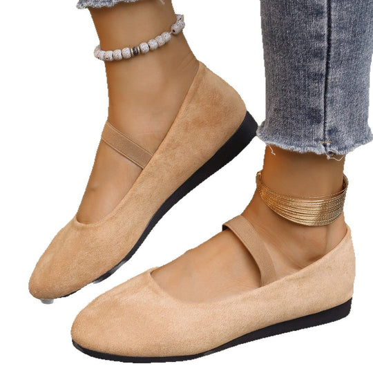 Damen Ballerinas mit verstellbarem Riemen und komfortablem Fußbett