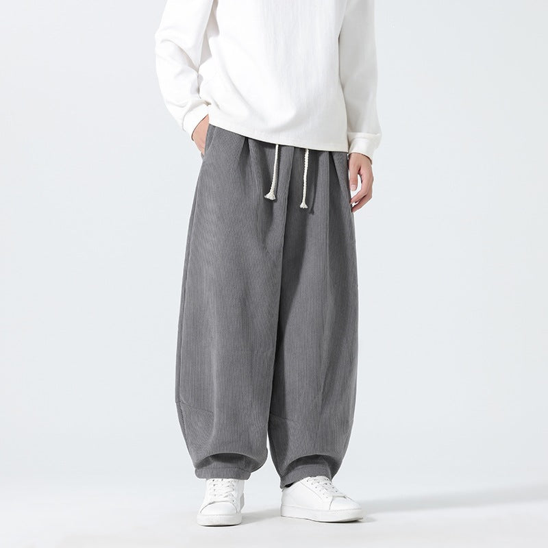 Herren Ballon‑Cordhose mit hoher Leibhöhe, Kordelzug und Faltenlegung Shop Nory