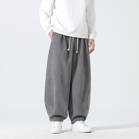 Herren Ballon‑Cordhose mit hoher Leibhöhe, Kordelzug und Faltenlegung Shop Nory