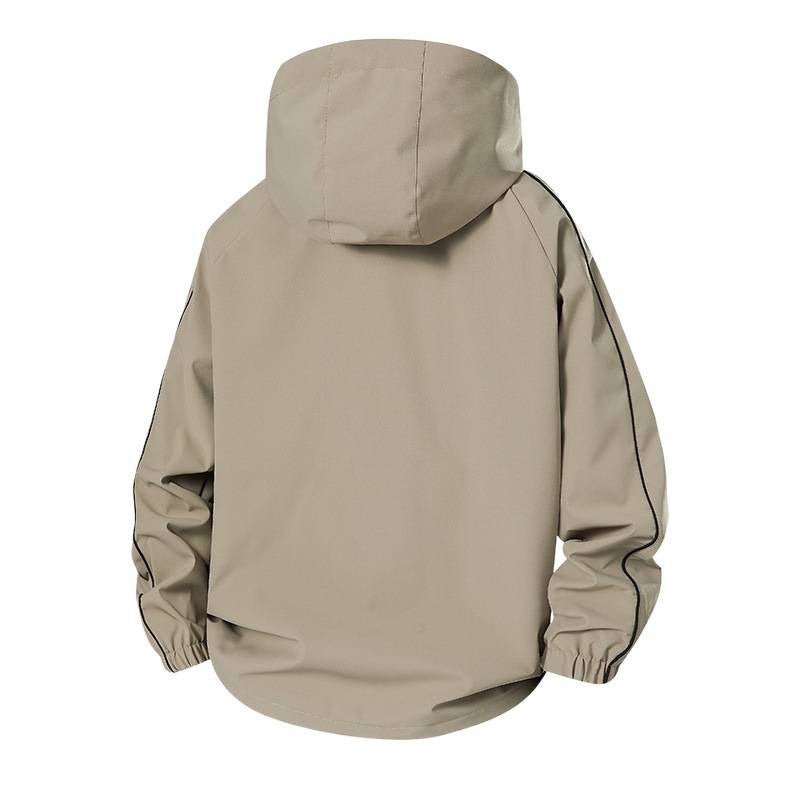 Herren Leichte Softshell-Outdoorjacke mit Kapuze, elastischen Bündchen und durchgehendem Reißverschluss Shop Nory