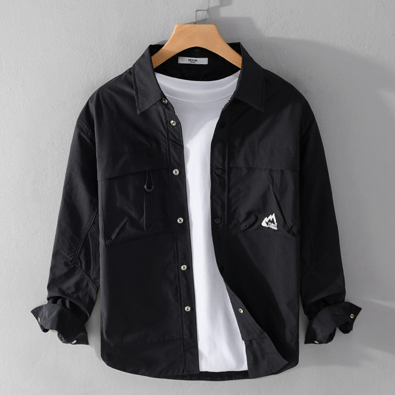 Herren Utility-Overshirt im Field-Stil mit Druckknopf-Leiste und Doppelbrusttaschen Shop Nory