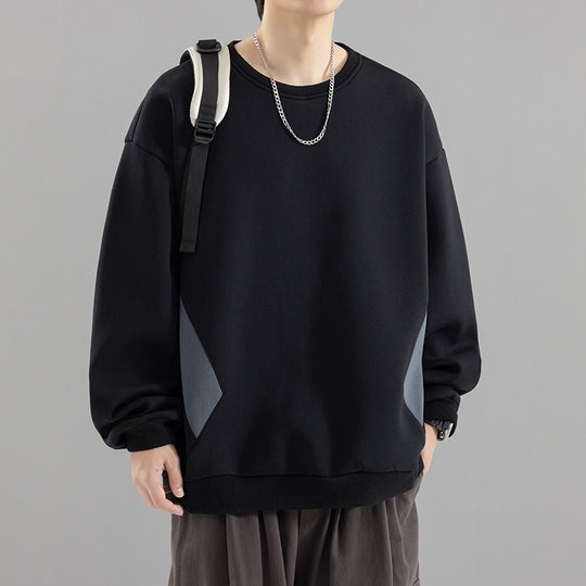 Herren Oversized Sweatshirt mit kontrastierenden Seitentaschen und weichem Fleecefutter Shop Nory