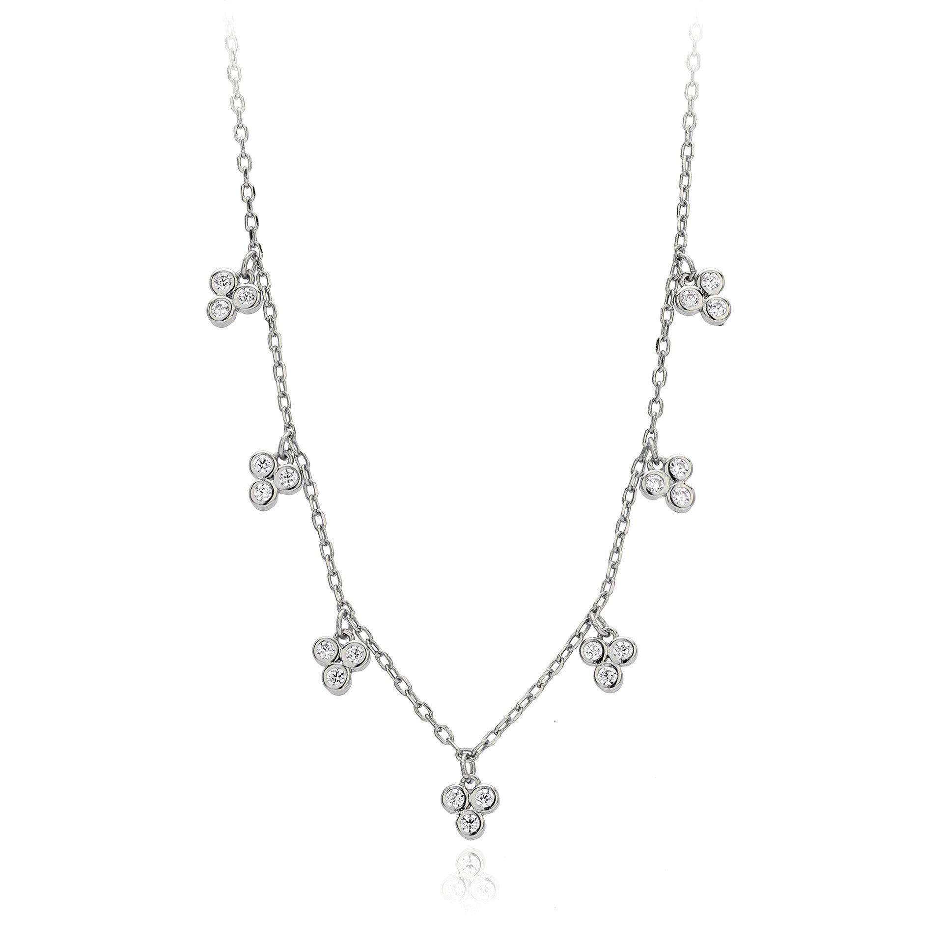 Damen Halskette mit funkelnden Zirkonen Shop Nory