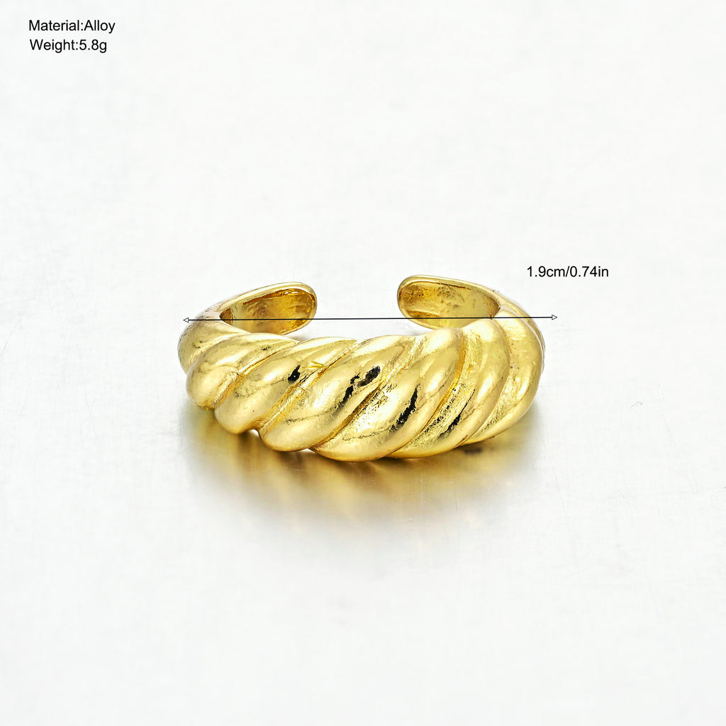 Damen offener Ring mit kunstvollem Zopfmuster Shop Nory