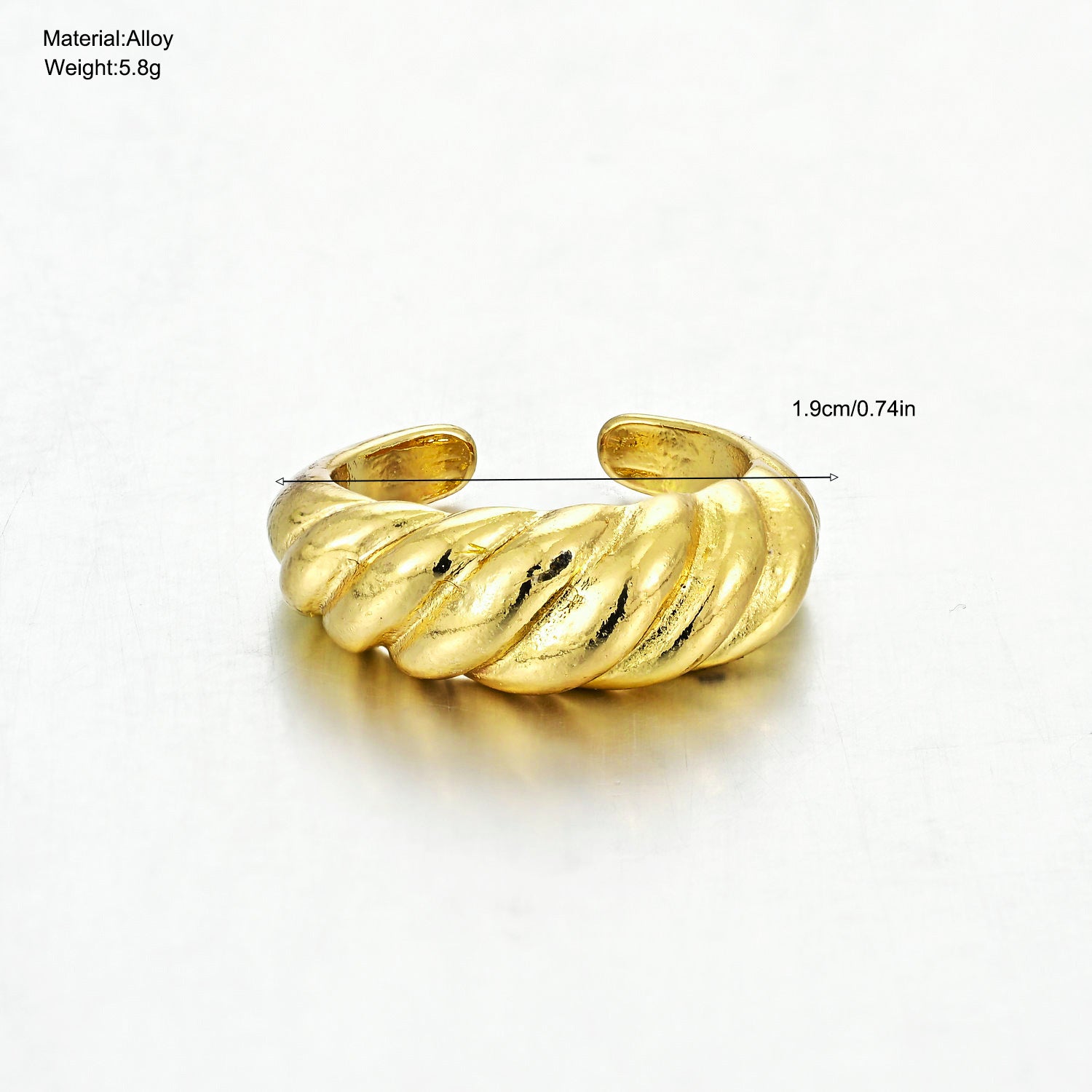 Damen offener Ring mit kunstvollem Zopfmuster Shop Nory