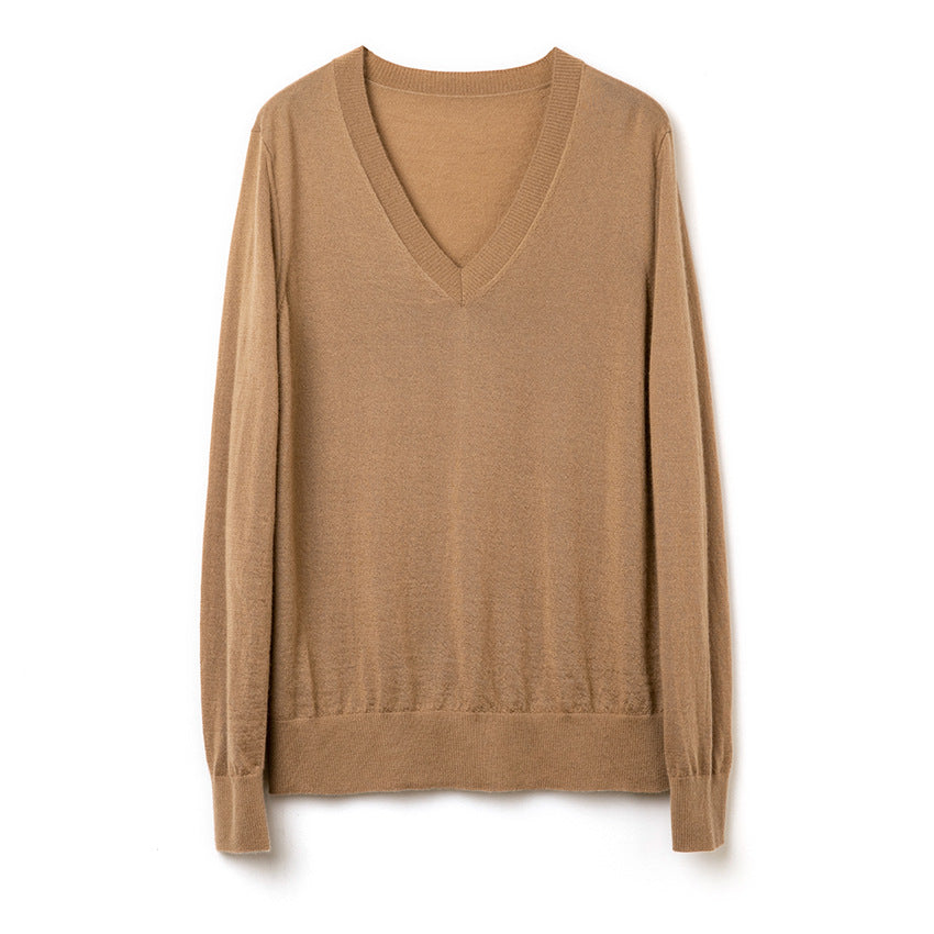 Herren Feiner V‑Ausschnitt-Pullover aus Merinomischung mit leichtem Strukturstrick Shop Nory