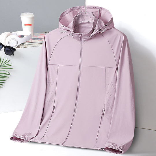 Damen Ultraleichte UV‑Schutz Windjacke mit Kapuze und Belüftungsperforation Shop Nory