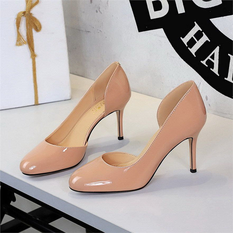 Damen Elegante Lack‑Pumps mit geschwungener Fersenlinie und mittelhohem Stiletto‑Absatz Shop Nory