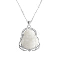 Damen Halskette mit Buddha-Anhänger und funkelnden Zirkonia Shop Nory