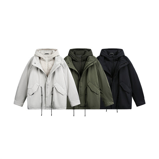 Herren Oversize Parka mit gesteppter Wattierung und Tunnelzug Shop Nory