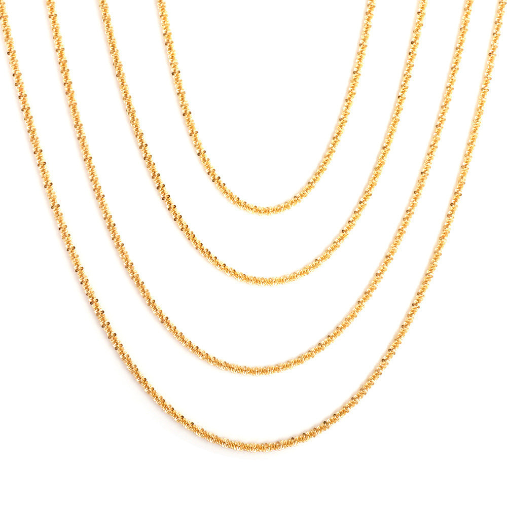 Damen Edelstahl-Halskette mit goldplattiertem Gliederdesign Shop Nory