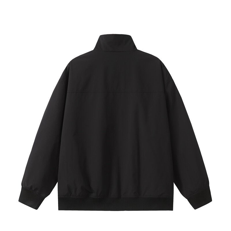 Unisex Kurz geschnittene Oversize-Bomberjacke mit Stehkragen, verdeckter Frontblende und Rippenbündchen Shop Nory