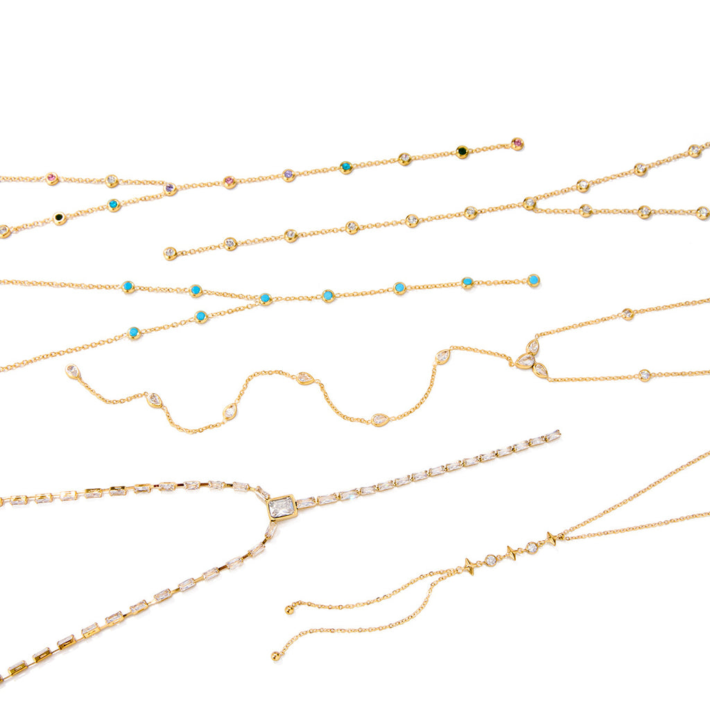 Damen mehrlagige Halskette mit anpassbarem Design und hypoallergenen Eigenschaften Shop Nory