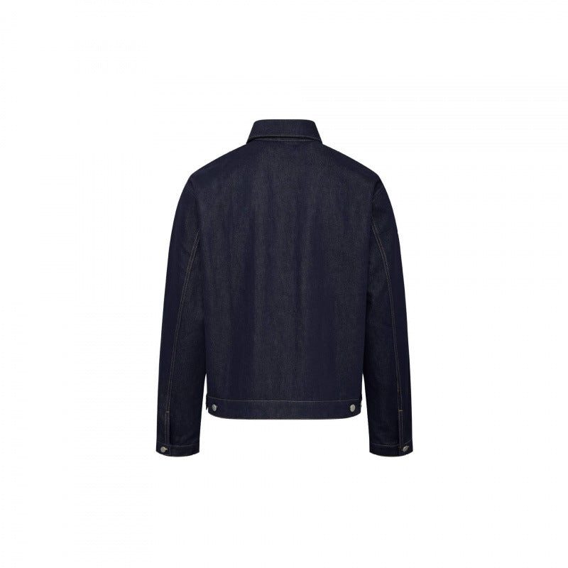 Unisex Zeitlose Boxy-Denimjacke im Worker-Look mit Pattentaschen und Metallknopfleiste Shop Nory